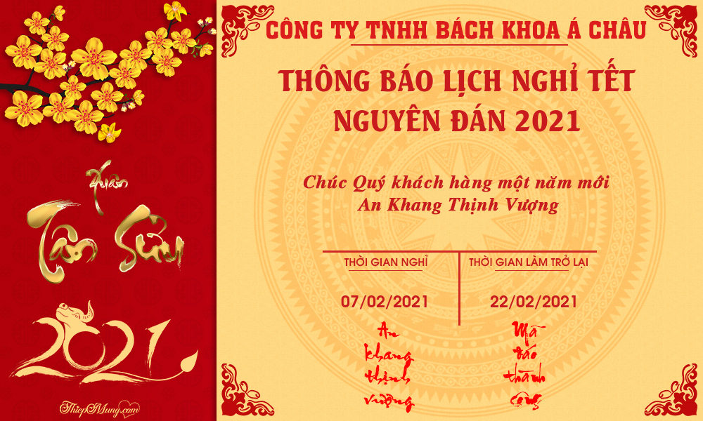 THONG BAO NGHI TET